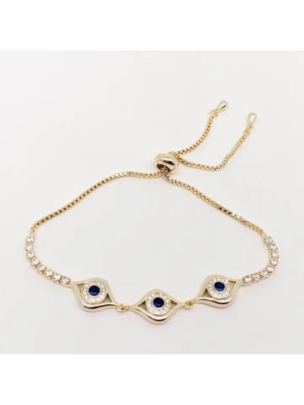 Elegant Mumm Zircon-Inlaid Evil Eye Bracelet